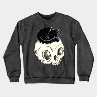 Skull and Kitty Crewneck Sweatshirt